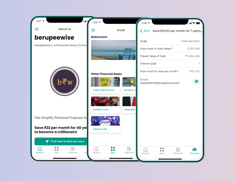 A financial goal calculator that tells you how much to save per month